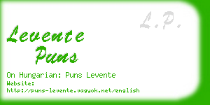levente puns business card